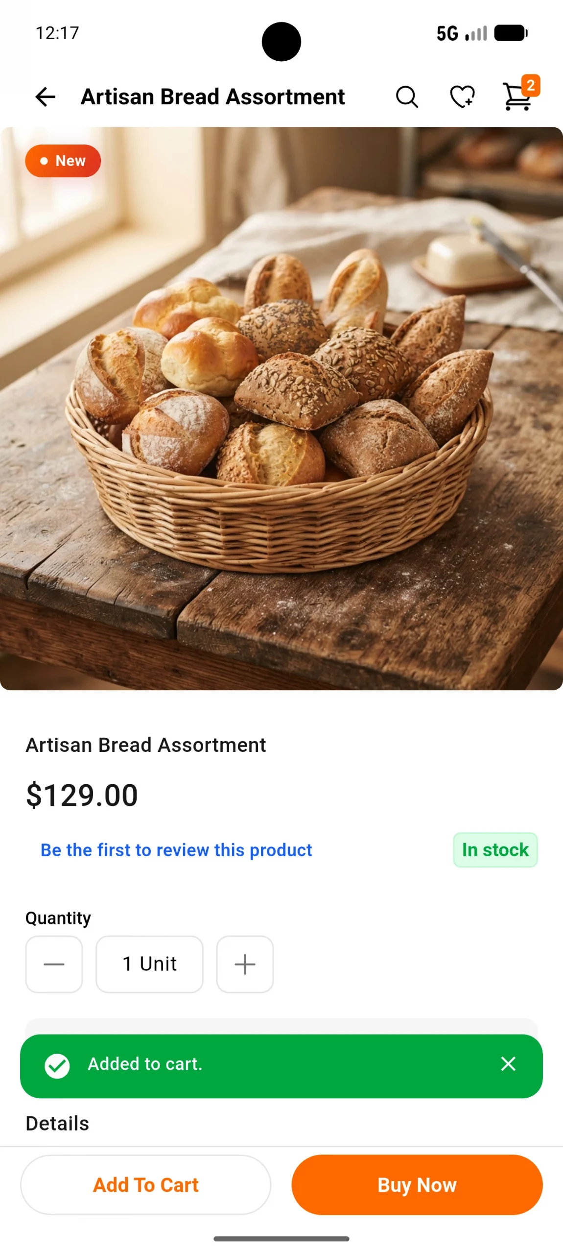 add to cart Grocery Mobile App