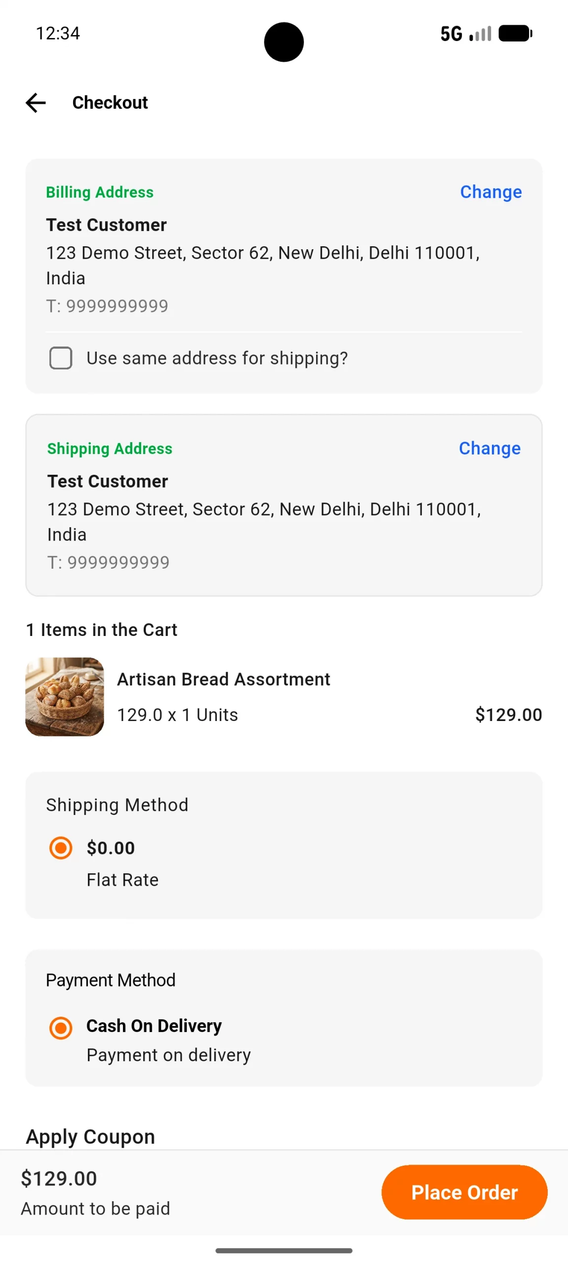 Review and payment