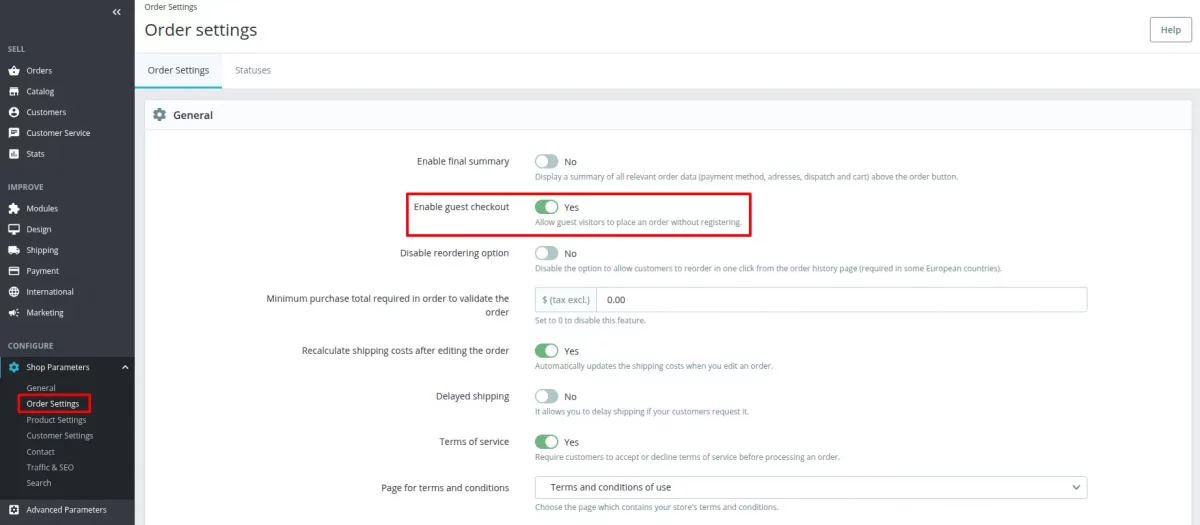 allow guest checkout