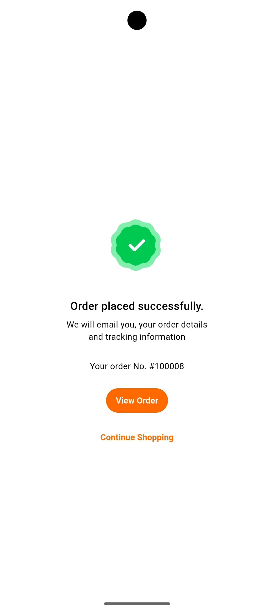 Order succesfully