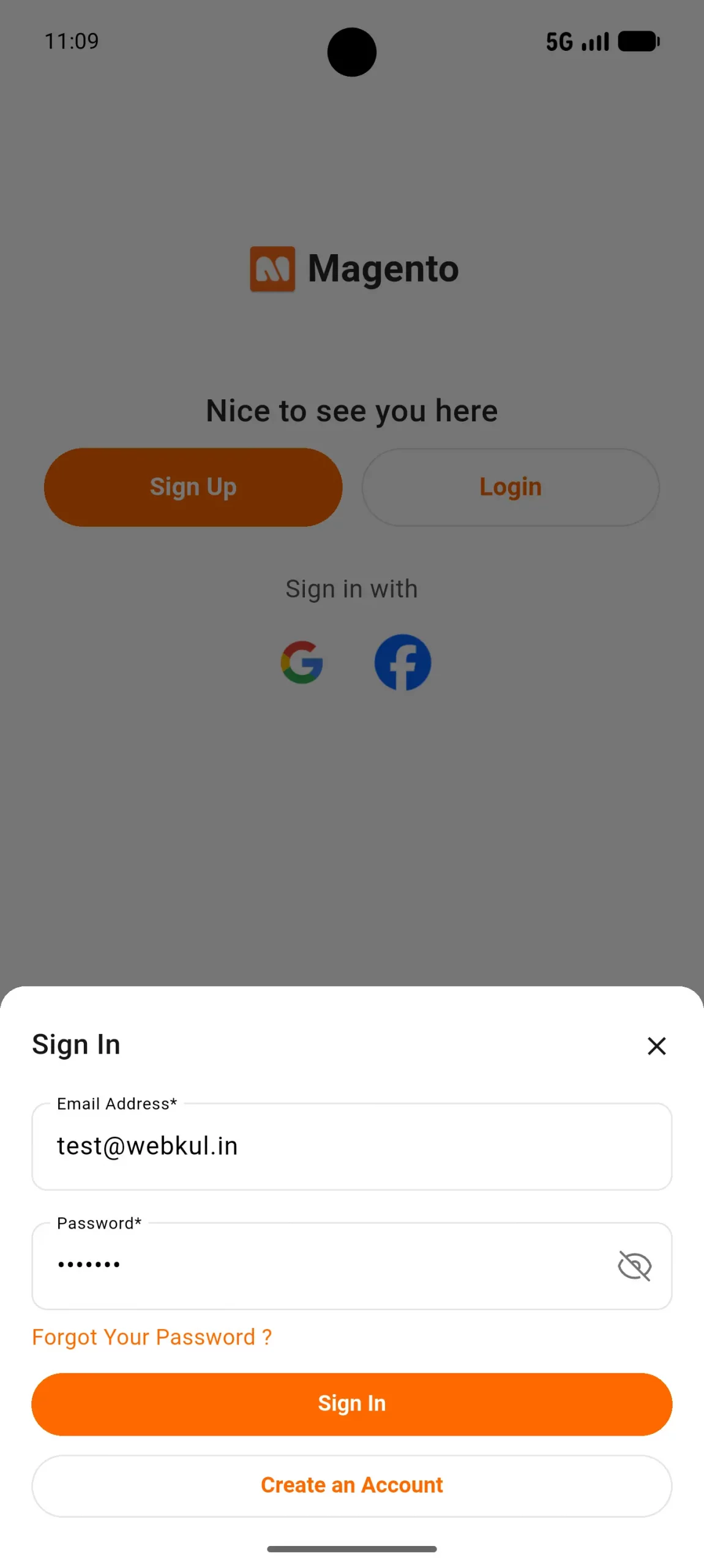 Login Grocery Mobile App