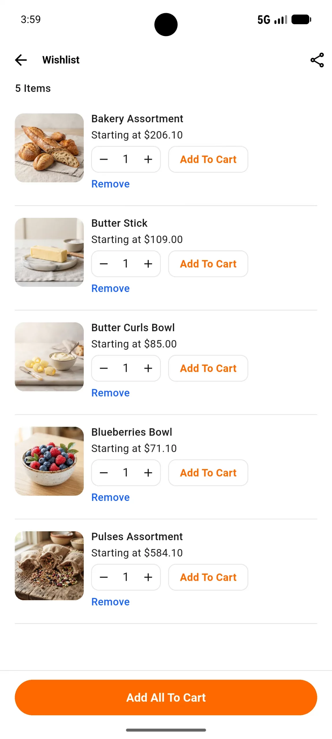 Wishlist Grocery Mobile App