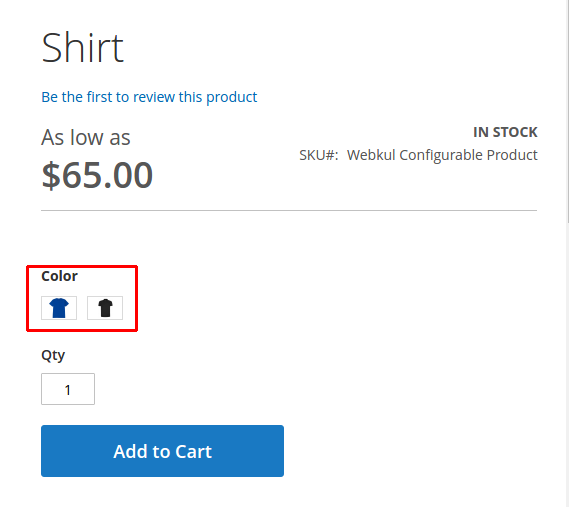 product page swatches
