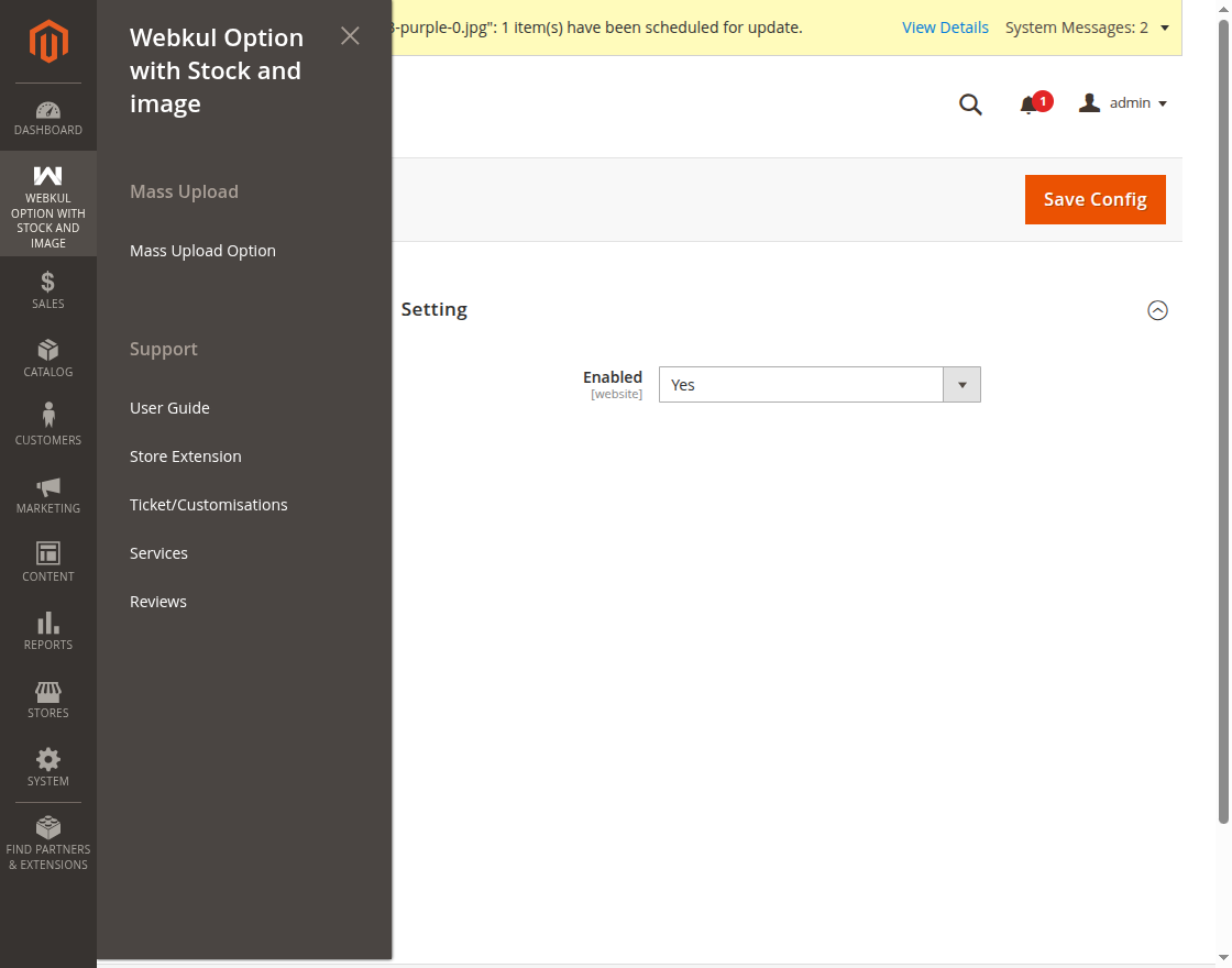 Manage-Mass-Upload-Mass-Upload-Webkul-Option-with-Stock-and-image-Magento-Admin