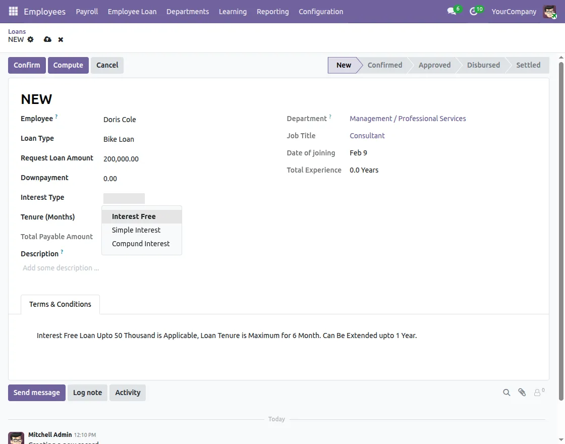 select interest type