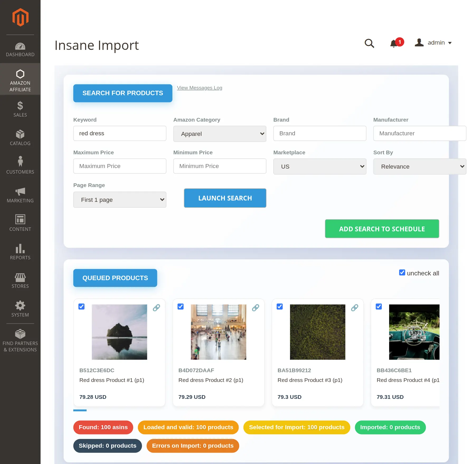 Magento 2 Amazon Affiliate insaneimport1
