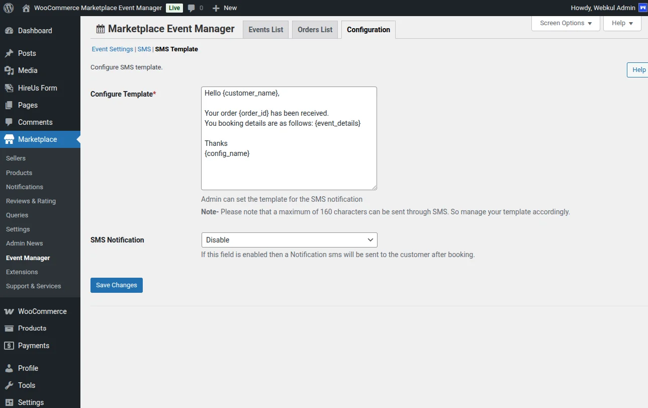 marketplace-event-manager-configuration-sms-template