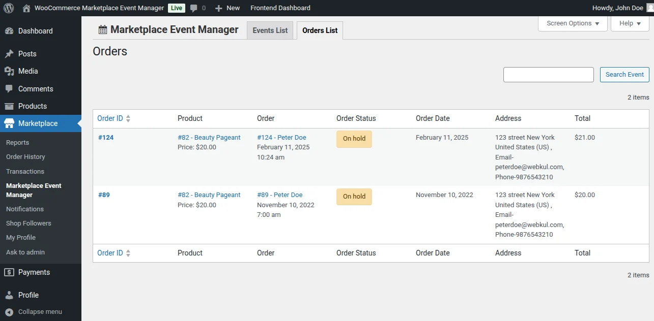 marketplace-event-manager-seller-backend-orders-list