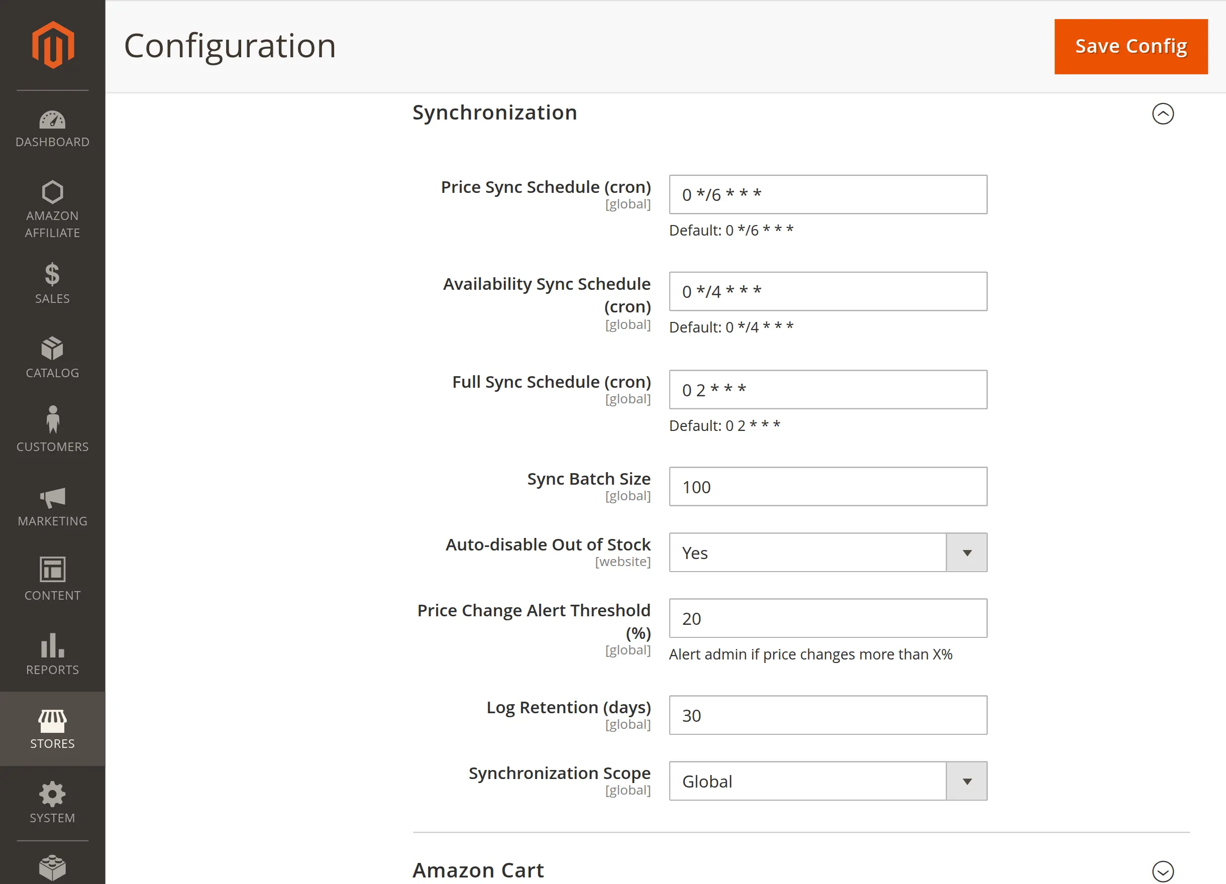 Magento 2 Amazon Affiliate synchronization

