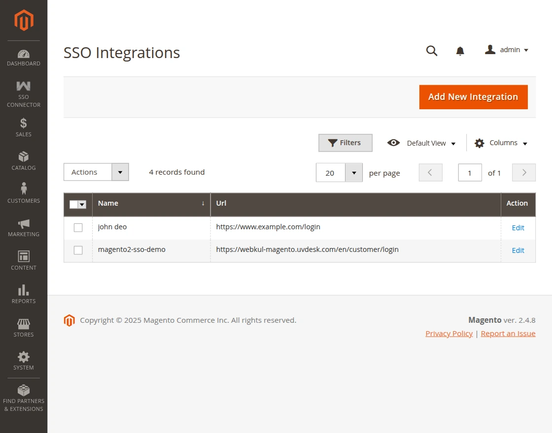 Magento 2 Webkul SSO