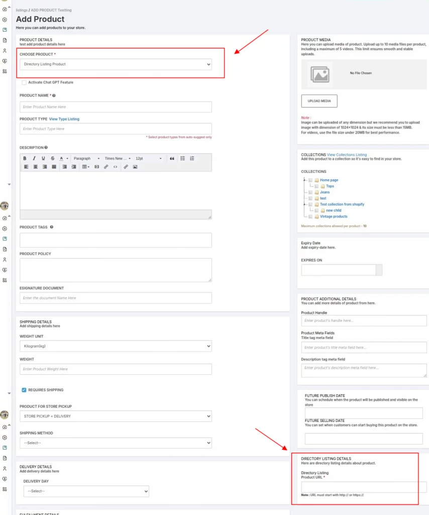 directory listing url