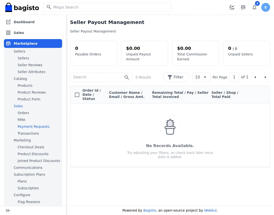 admin payment request