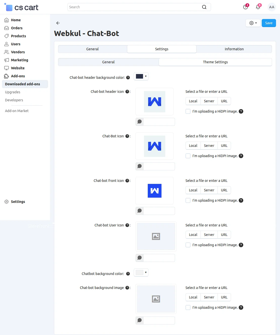 chatbot theme