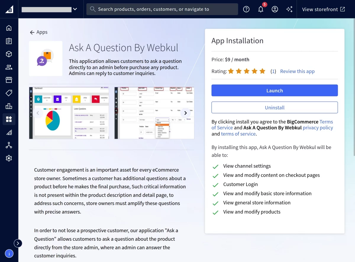 launch the app