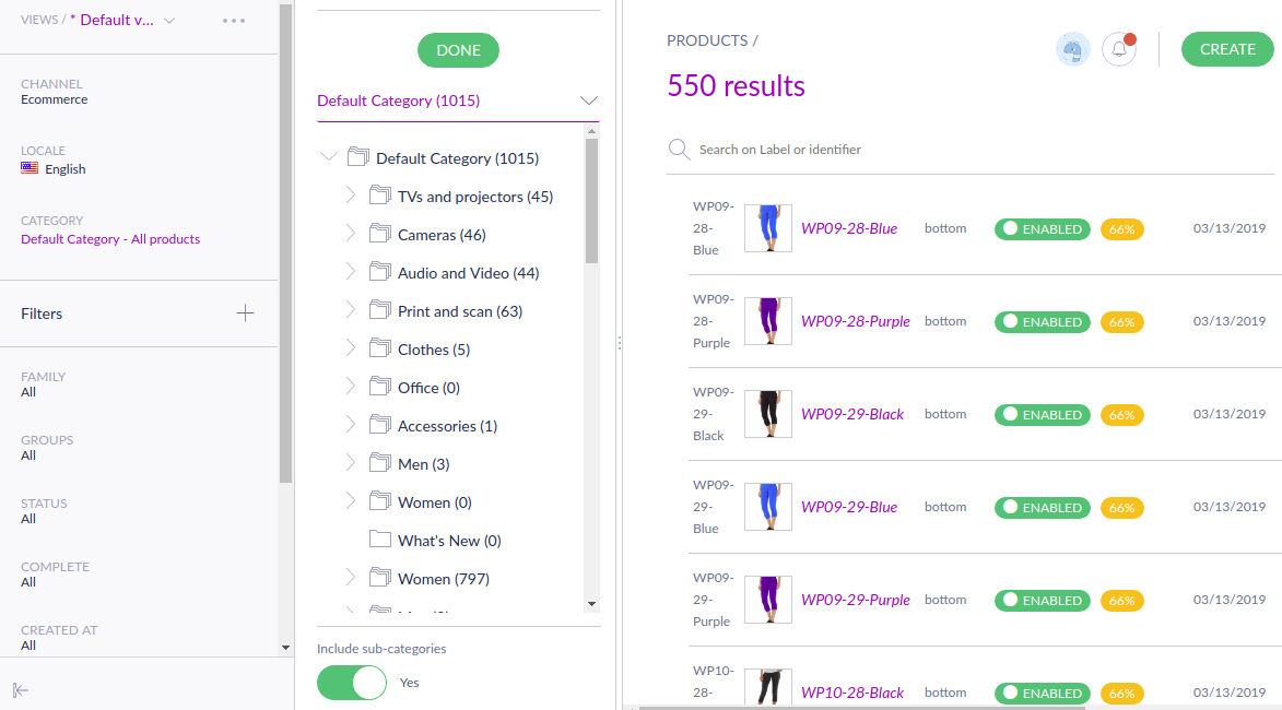 Category Grid in Akeneo