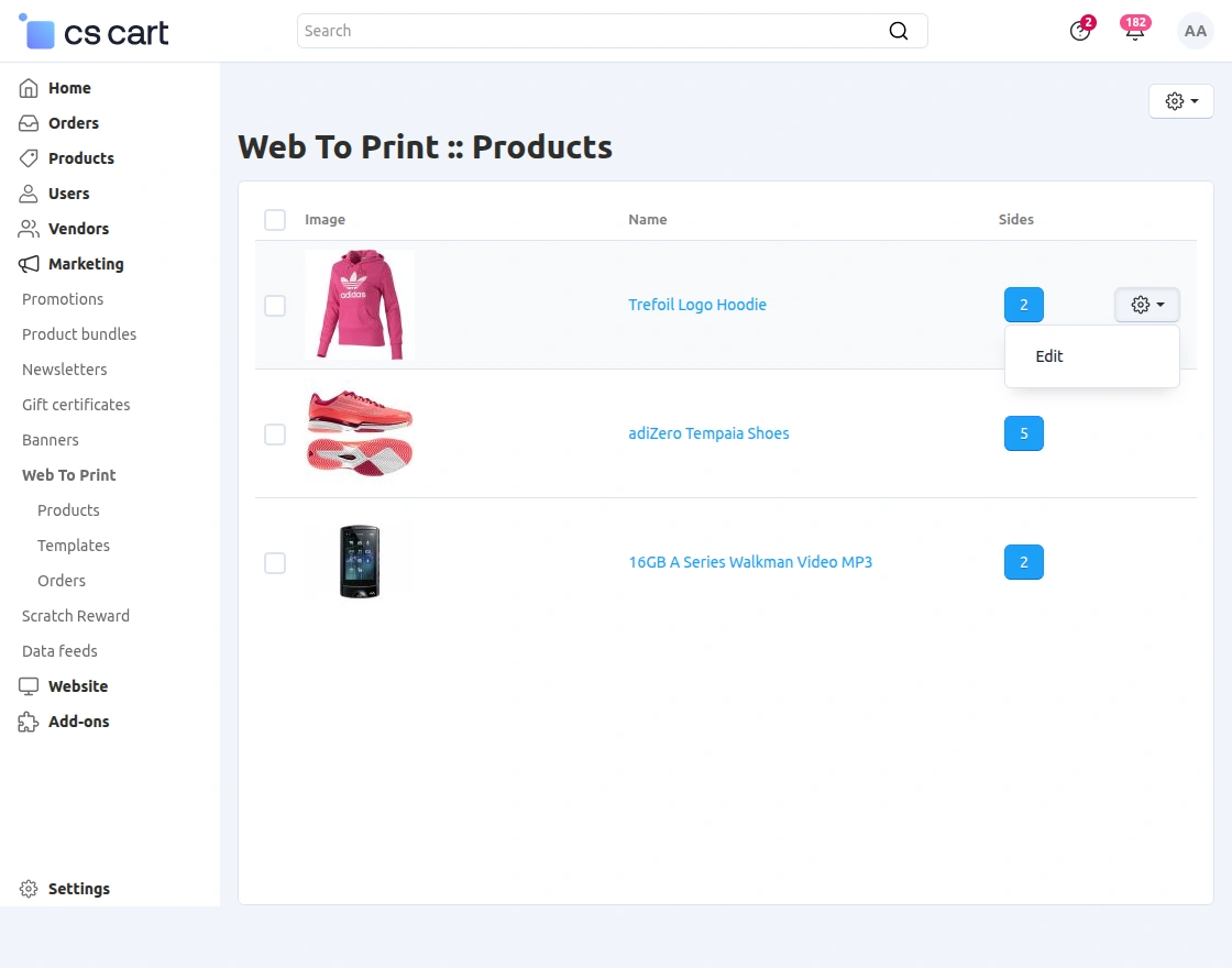 web-to-print-prduct-list