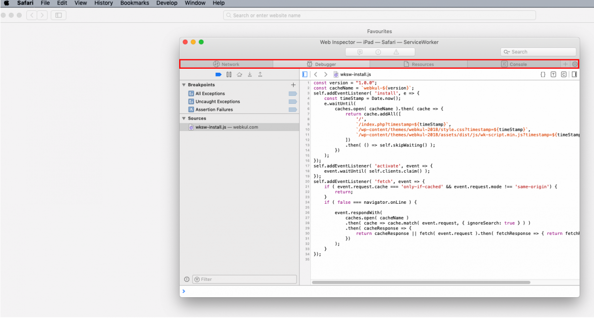 Inspecting developer tools in iPad Devices - Webkul Blog be display