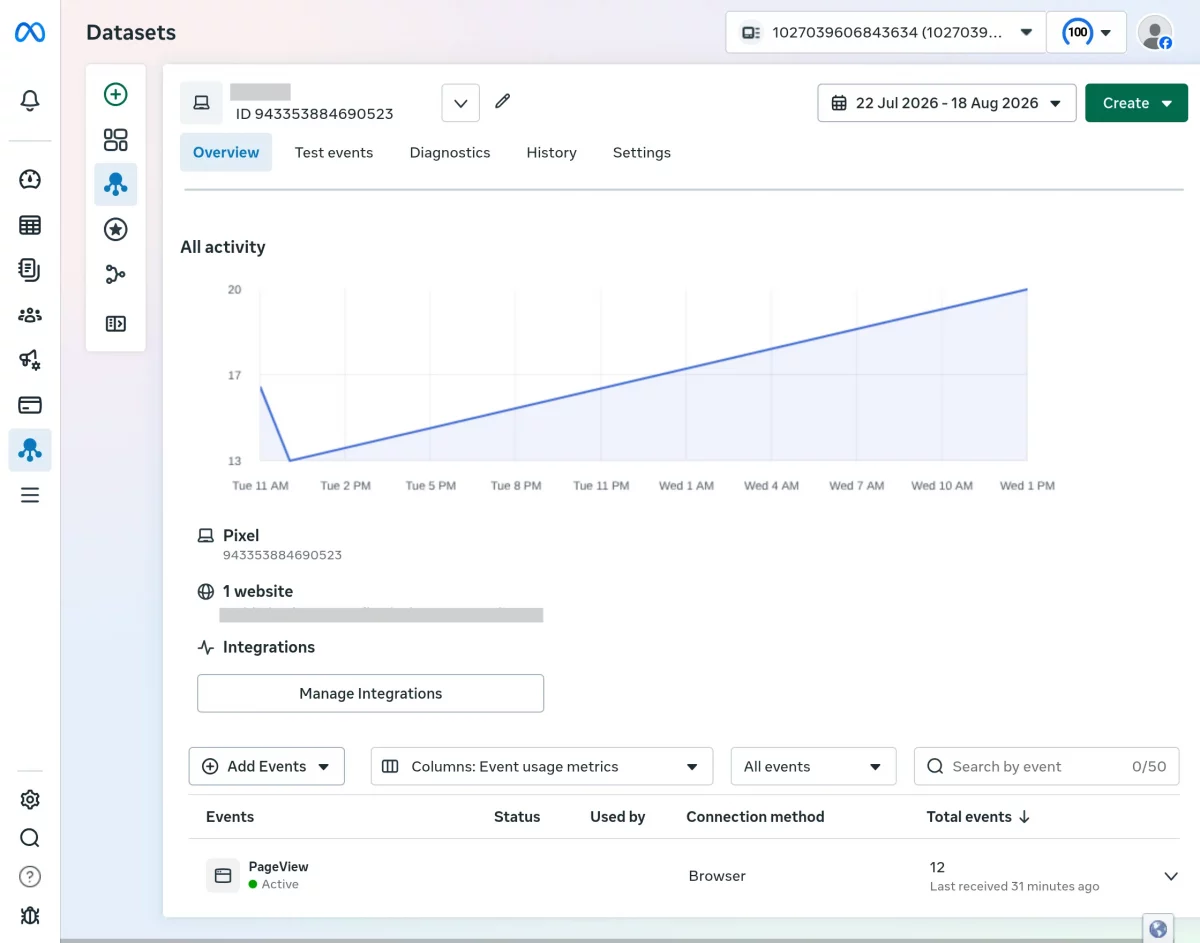 verify received test events