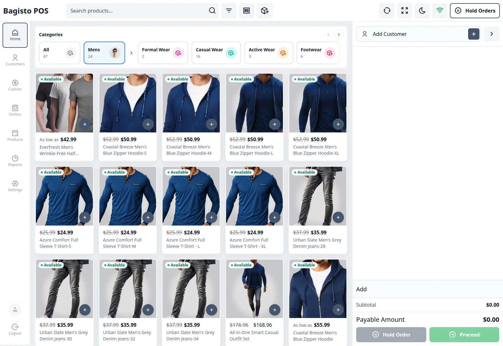 Browsing products by category