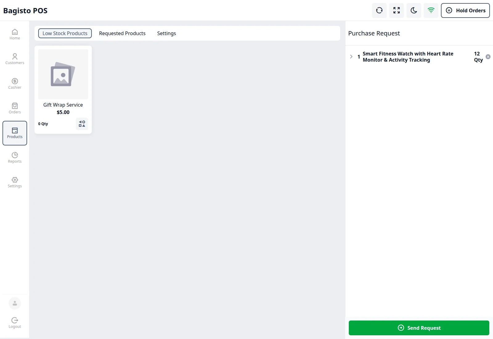 Purchase Request panel