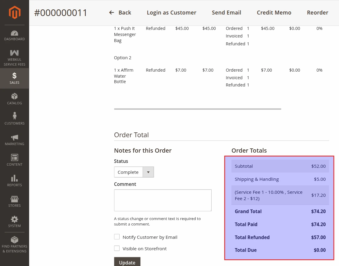 sales order view