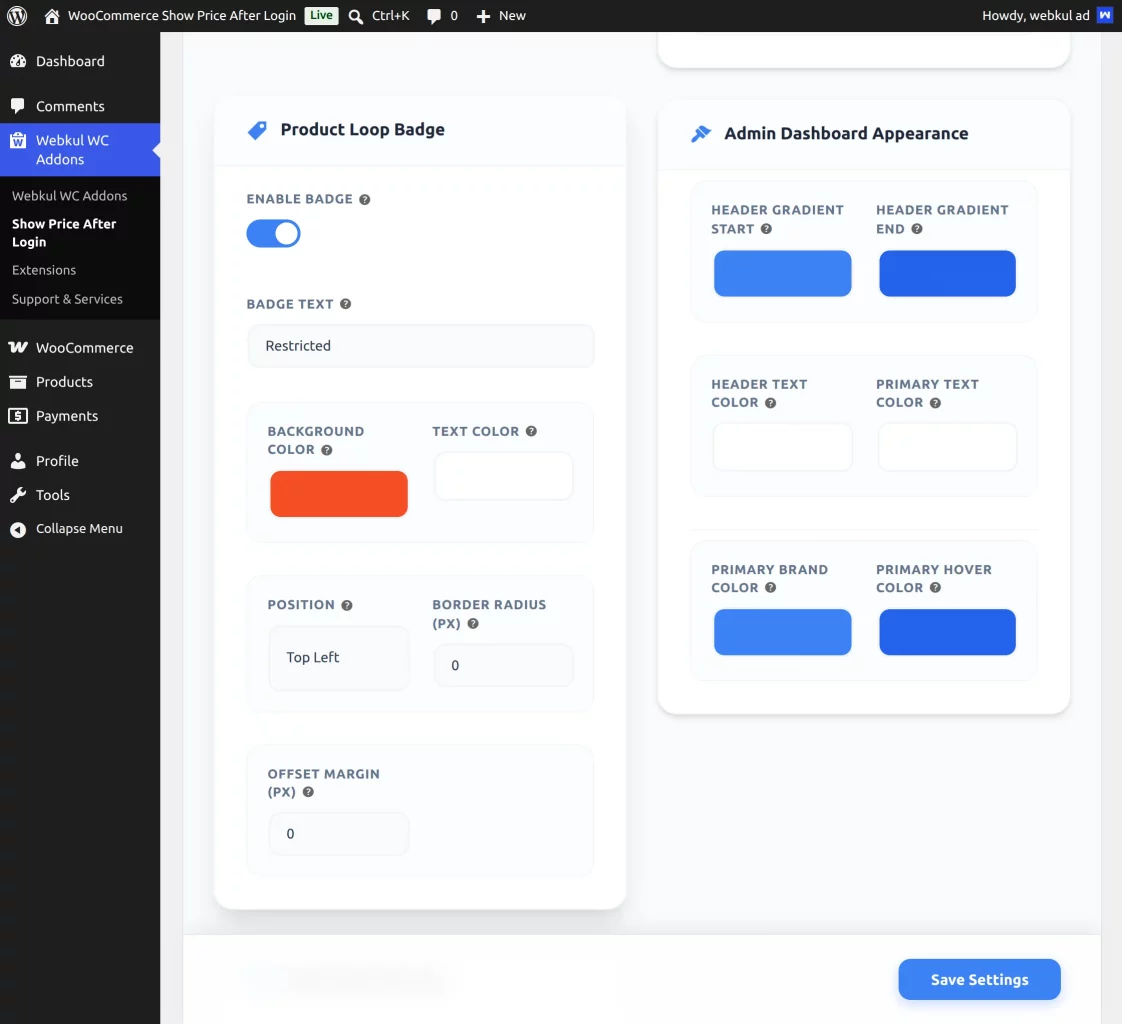 appearance-dashboard
