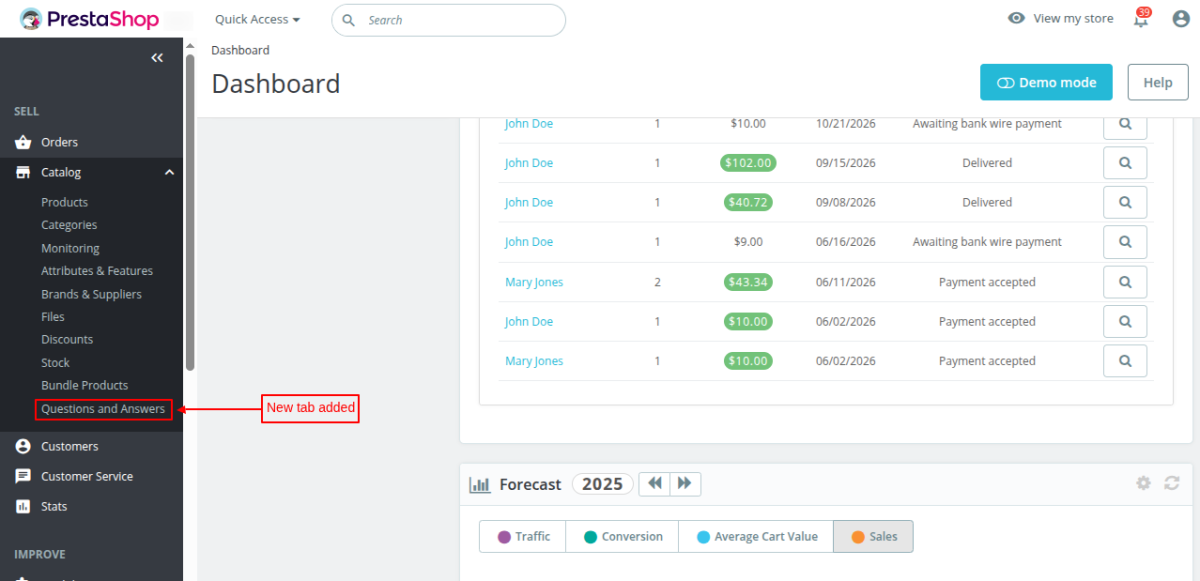 New Tab Added