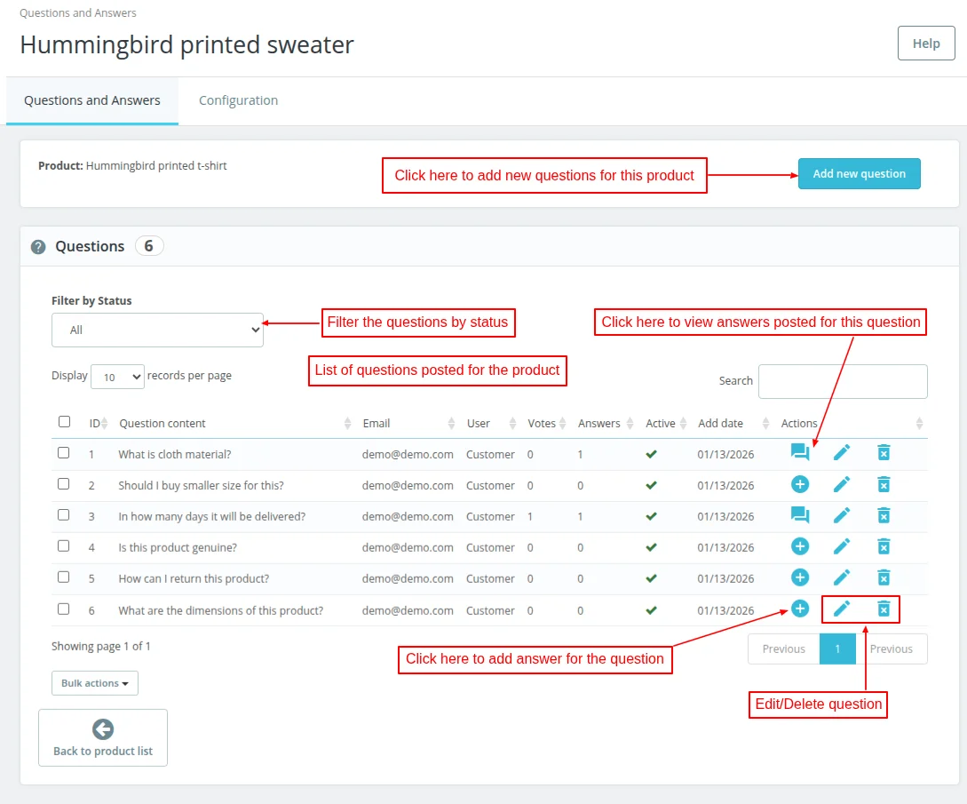 questions and answers