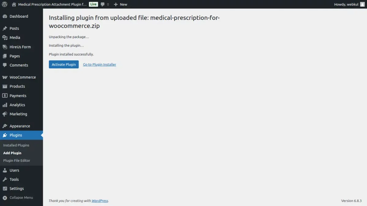 
medical-prescription-for-woocommerce-activation