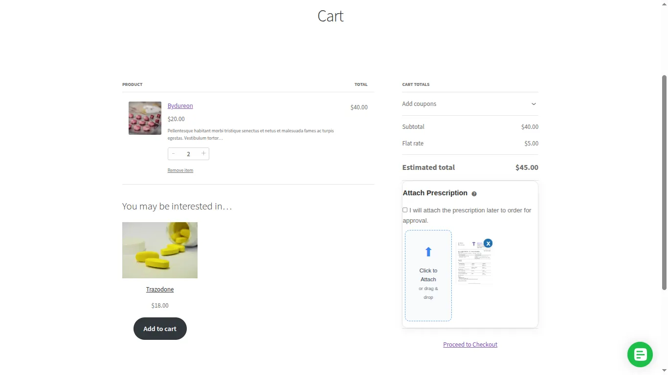 webkul-woocommerce-medical-prescription-cart-page