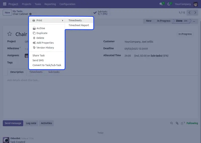 odoo-project-timesheet-report