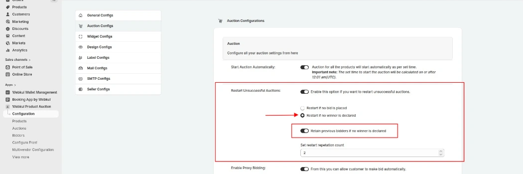 restart unsuccessful auctions config