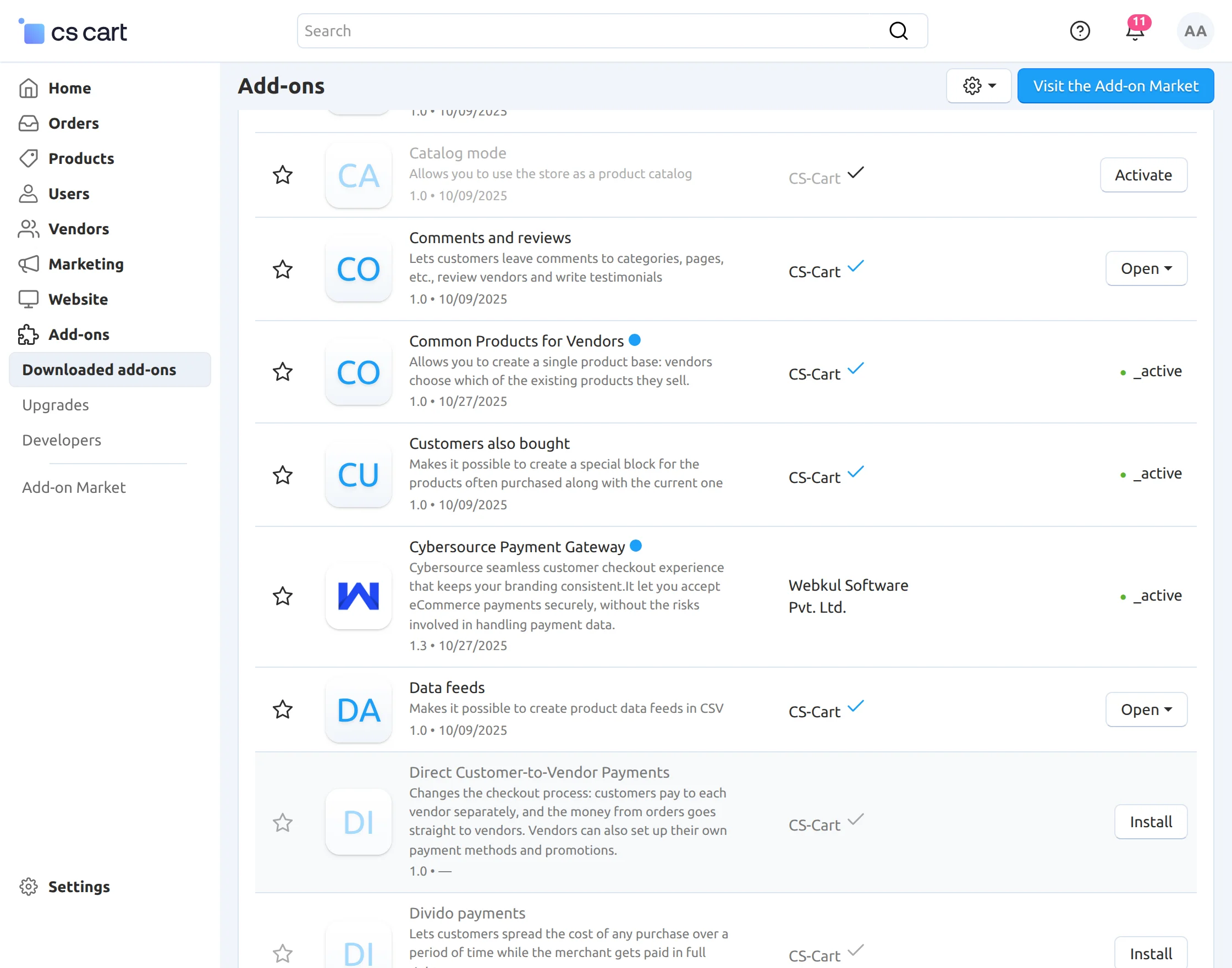 cs-cart-cybersource-payment-gateway-module-active
