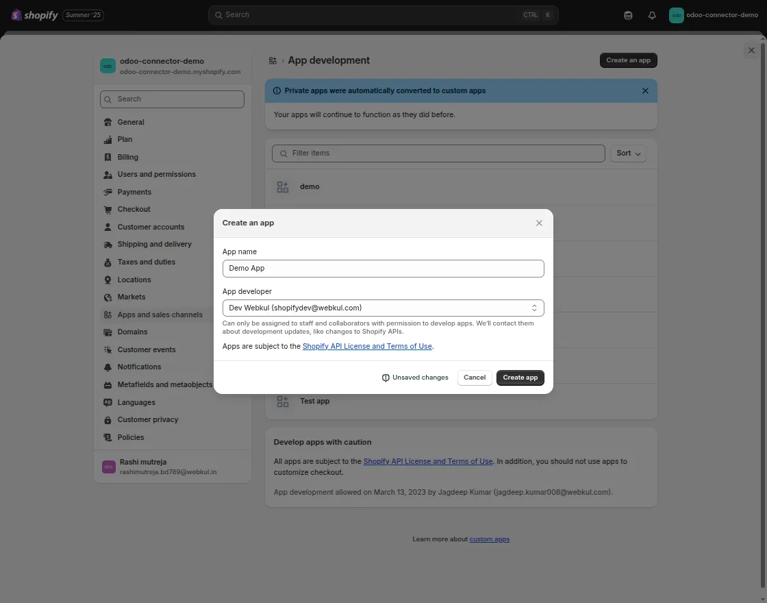 Click on Develop apps