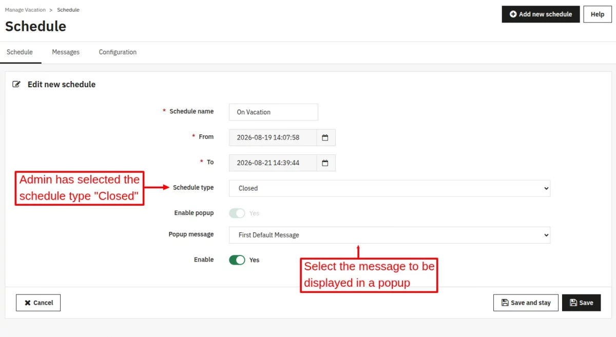module configuratios