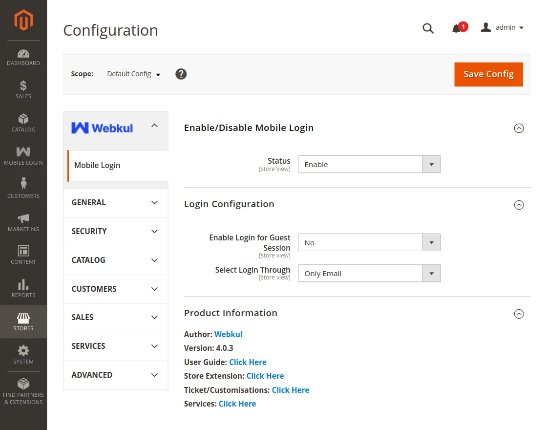 mobile-login-configuration