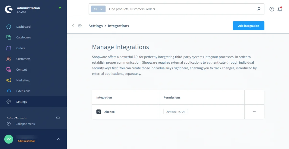 manage integrations