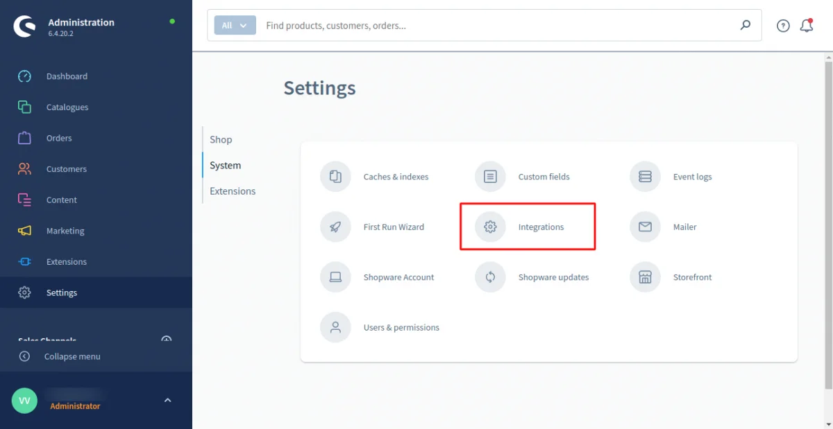 shopware 6 integrations