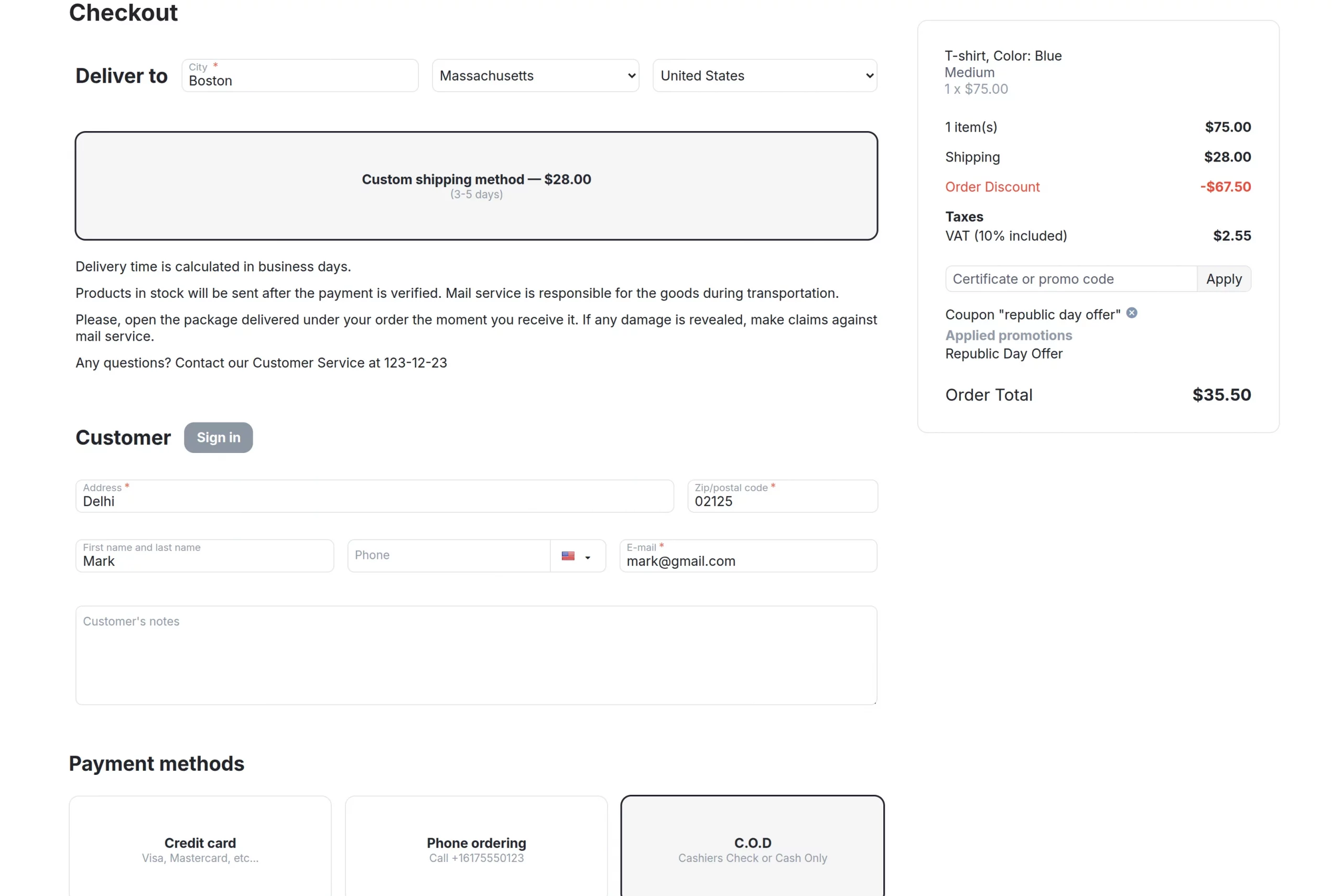 CS-Cart apply coupon