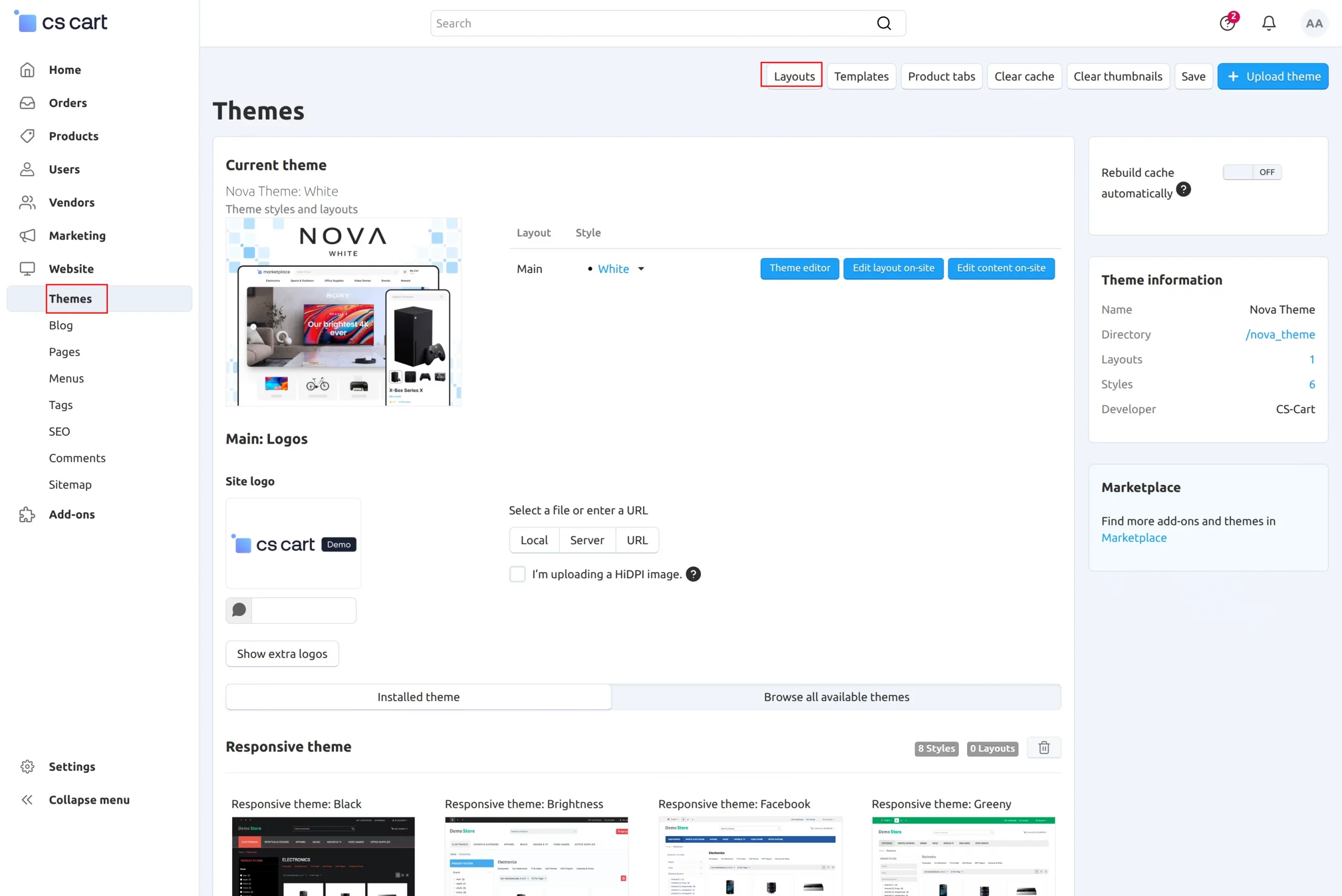 CS-Cart theme