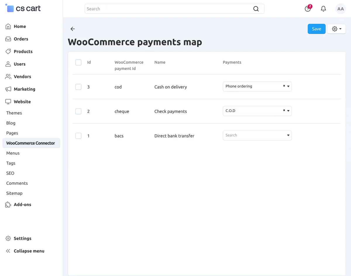 Payment Mapping