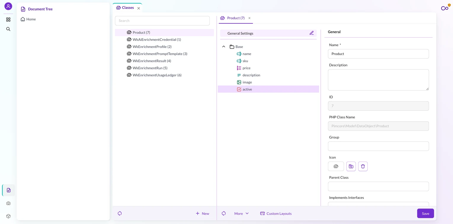 pimcore-data-objects-classes-editor