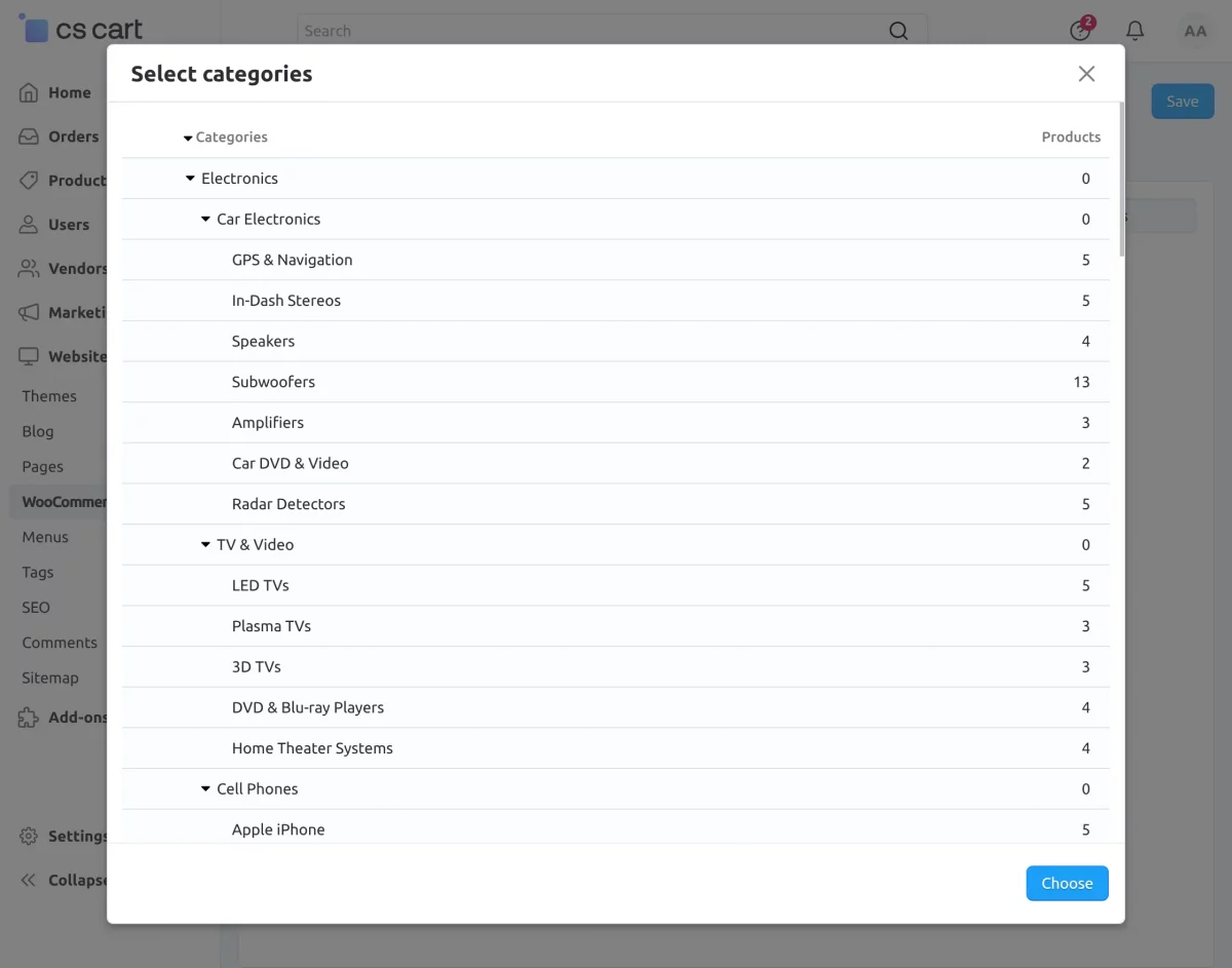 Select Category