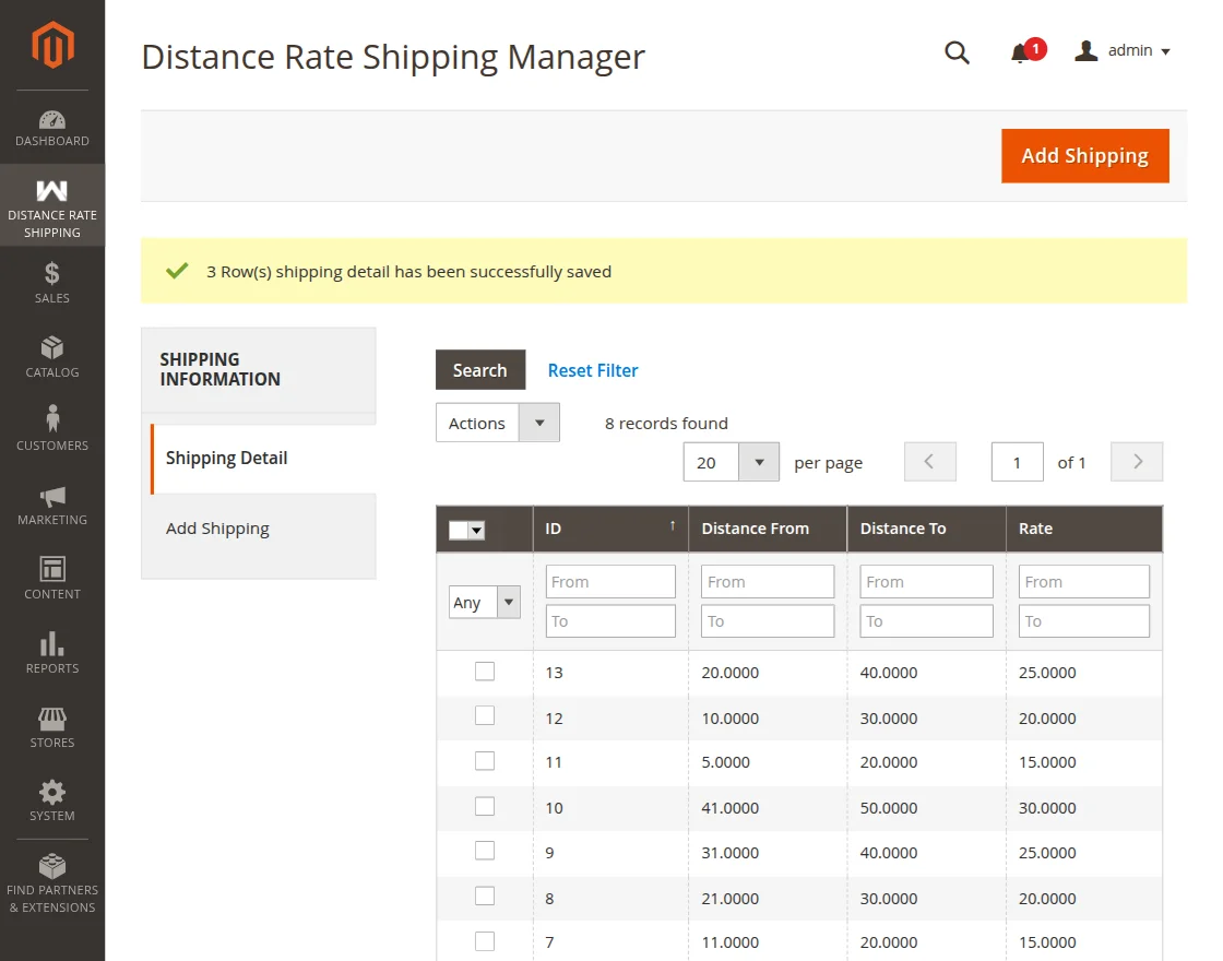 success-message-csv-distance-shipping