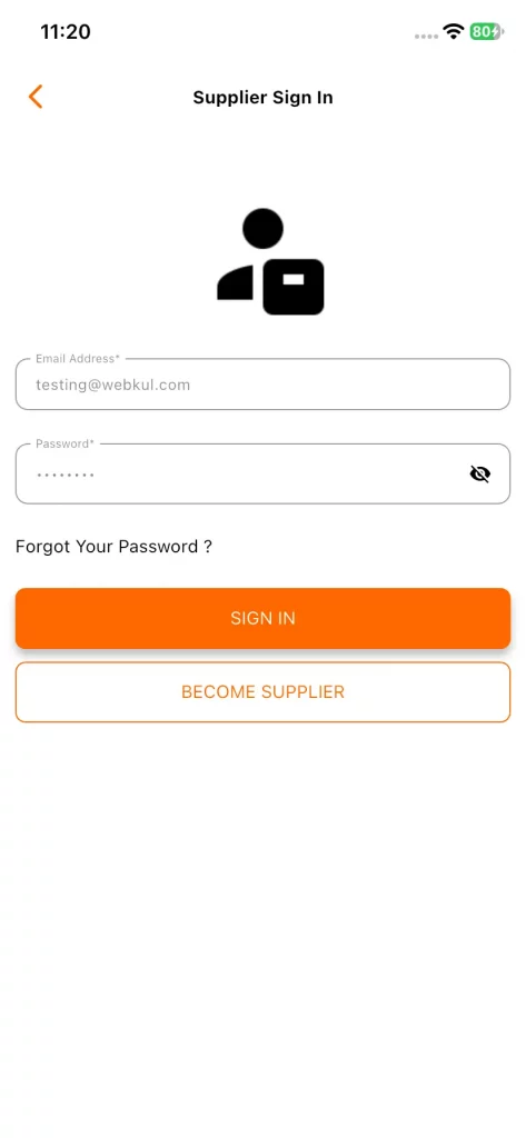 Supplier Login