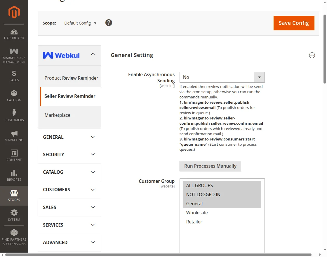 seller side configurations