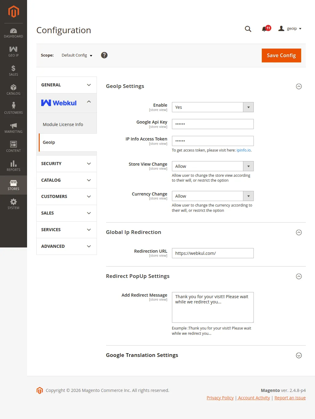 geoip configuration