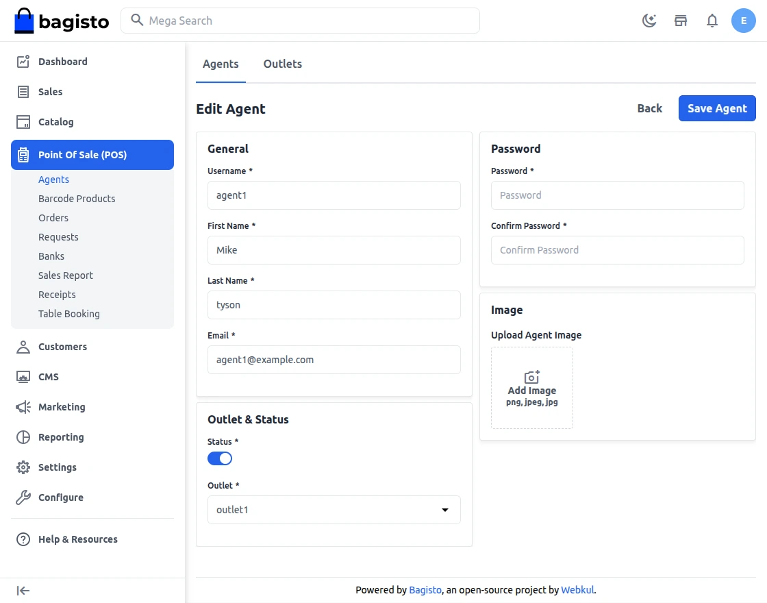 pos user edit page
