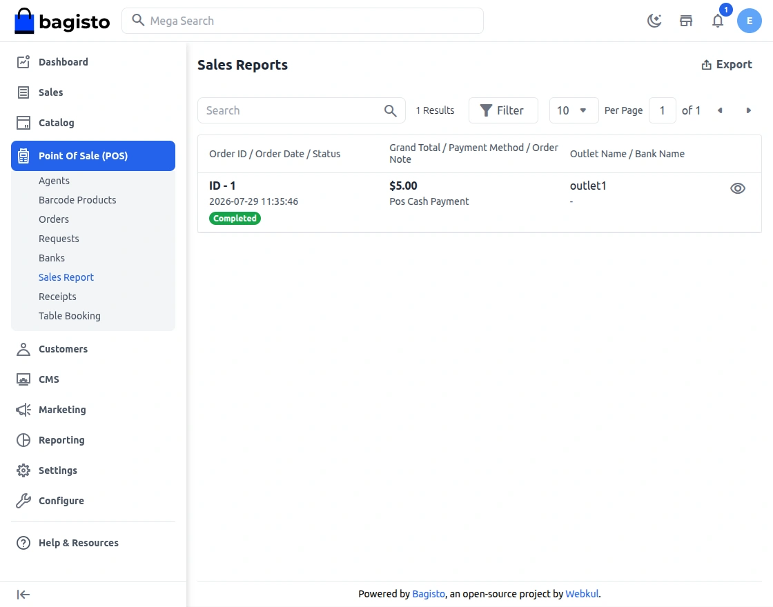 laravel-restaurant-pos-sales-report