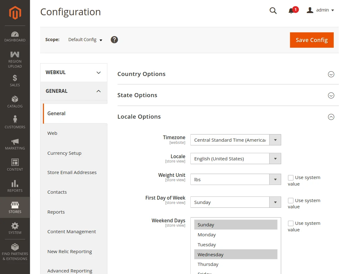 module confuguration